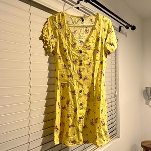 Yellow floral dress